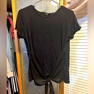 All Saints Yato Tie Front Top• Color: Black • Size Medium •EUC